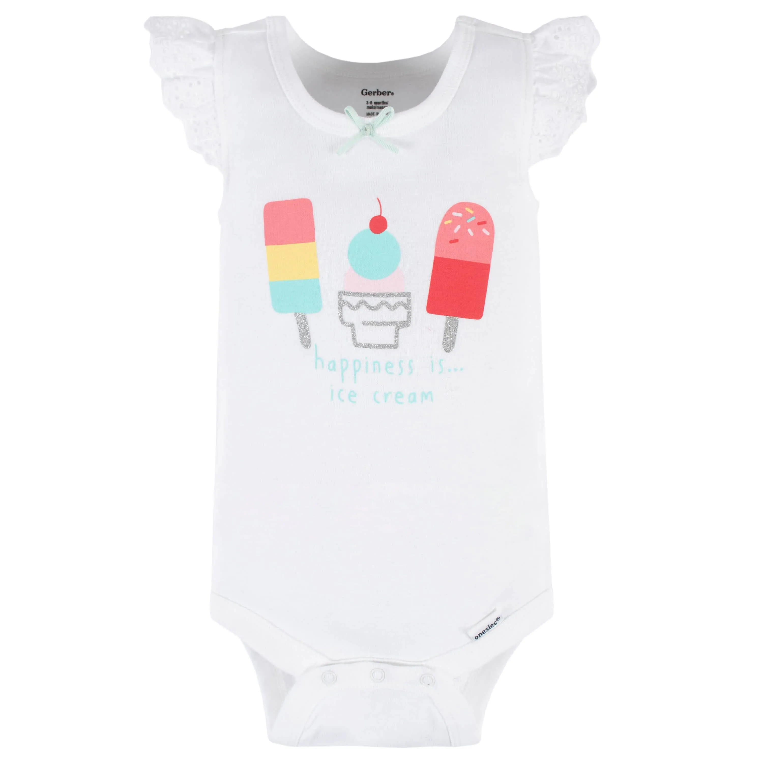 4-Pack Baby Girls Dots Of Rainbows Tank Onesies® Bodysuits