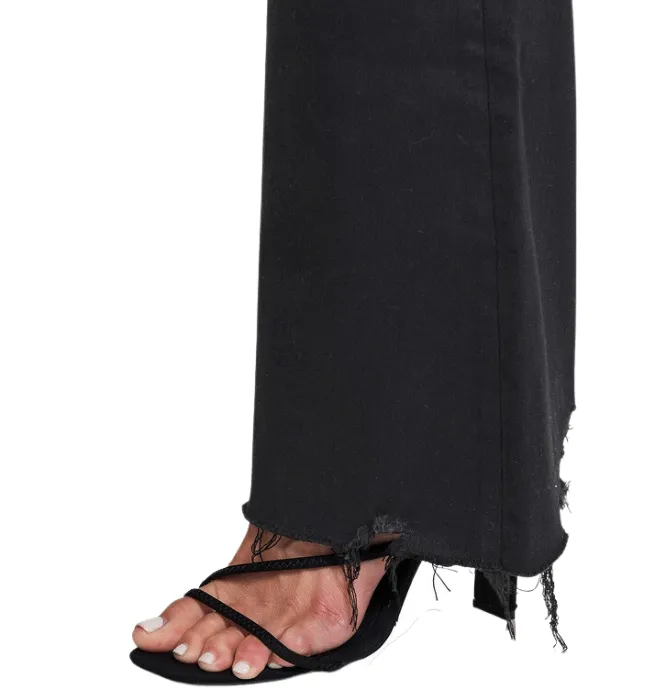 Aluna Black High Rise Flare Denim