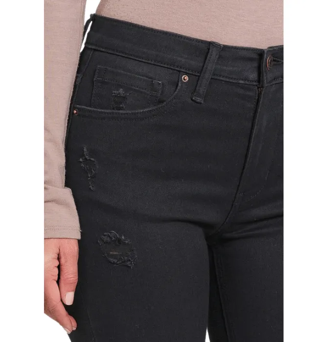 Aluna Black High Rise Flare Denim