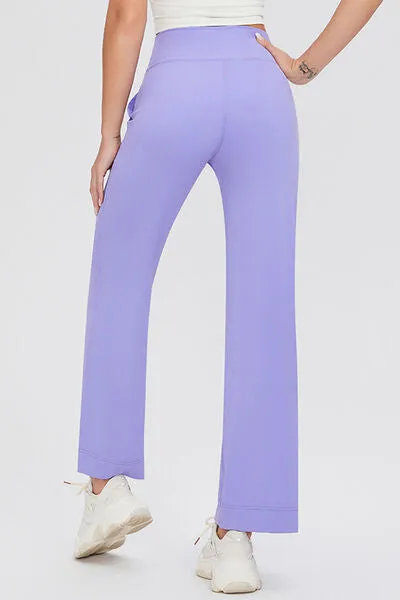 Basic Drawstring High Waist Pants with Pockets