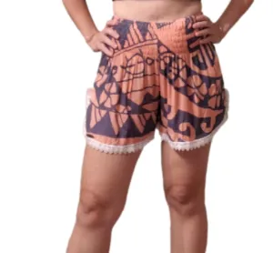 Beach Babes- Holoholo - Peach Pink and Bluestone -S/M