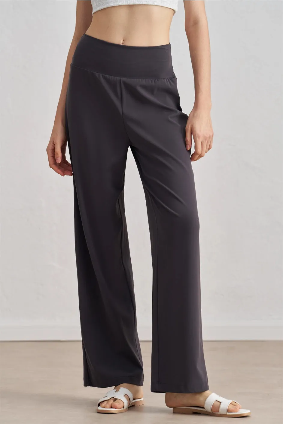 *BEST SELLER-CROSSOVER HIGH WAIST WIDE LEG PANTS