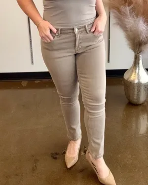 Blaire Mid Rise Straight Jeans Mink