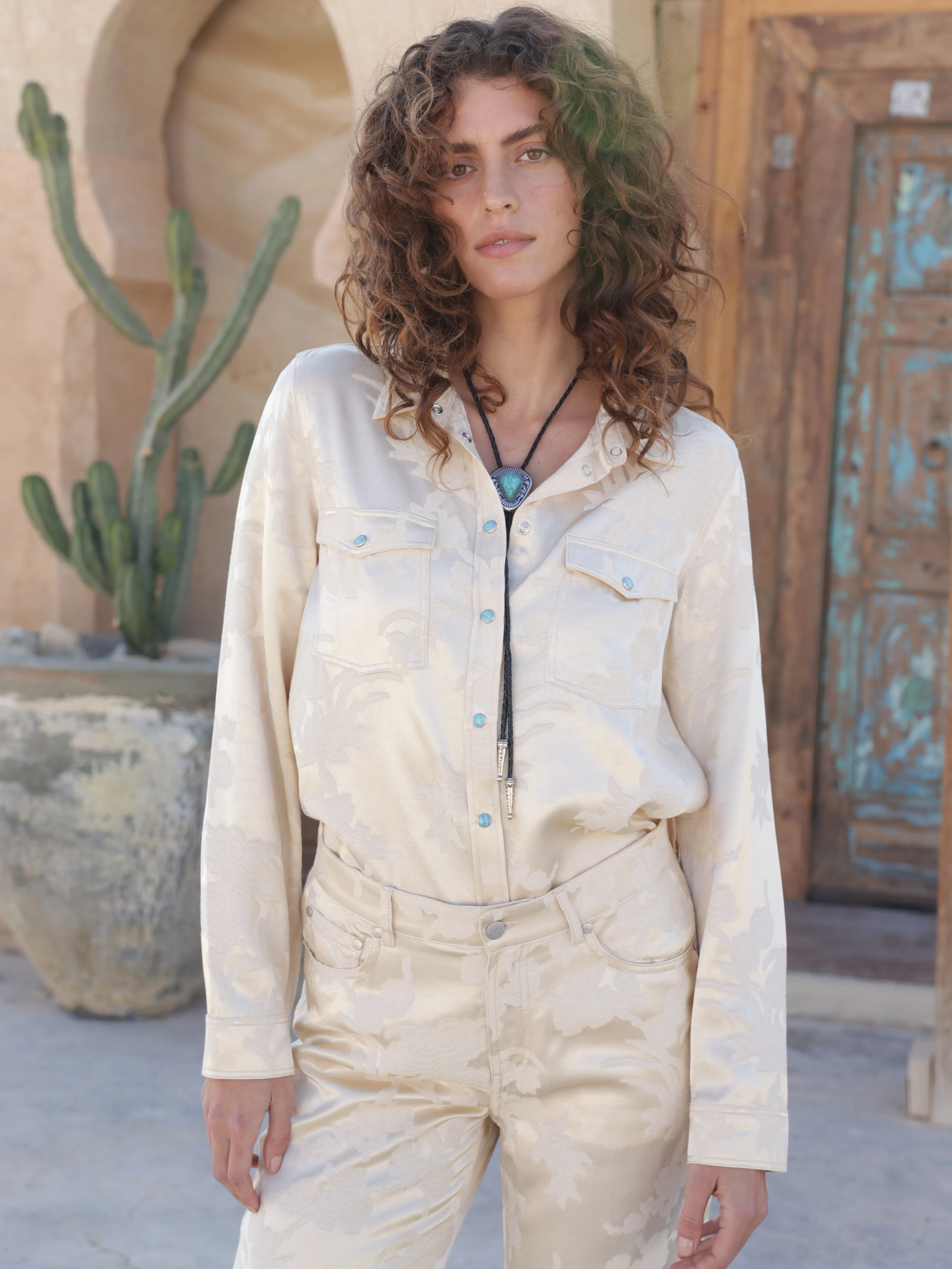 Buttoned Jacquard Shirt