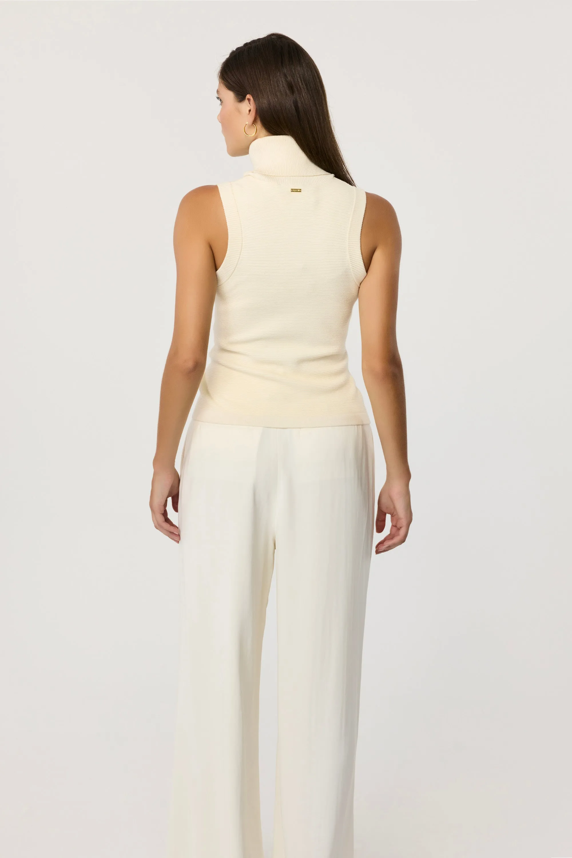 Celeste Sleeveless Turtle Neck Top