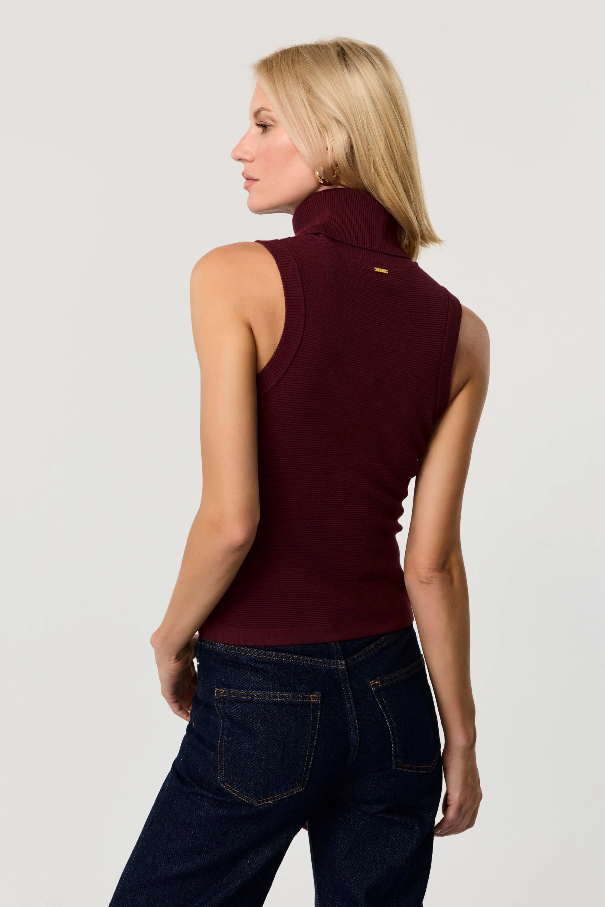 Celeste Sleeveless Turtle Neck Top