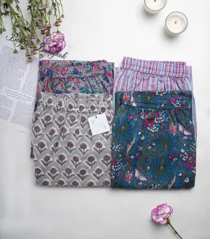 Cotton Pajama Pants Women - 4-Pack Bundle