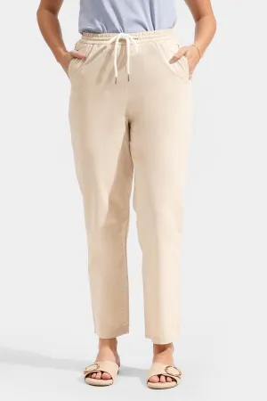 Drawstring Waist Cropped Cozy Pants