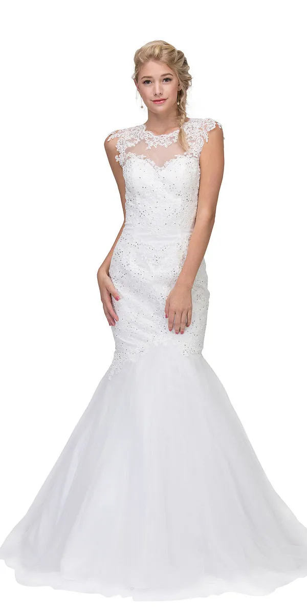 Eureka 4510 Cut Out Back Floor Length Mermaid-Style Sleeveless Gown