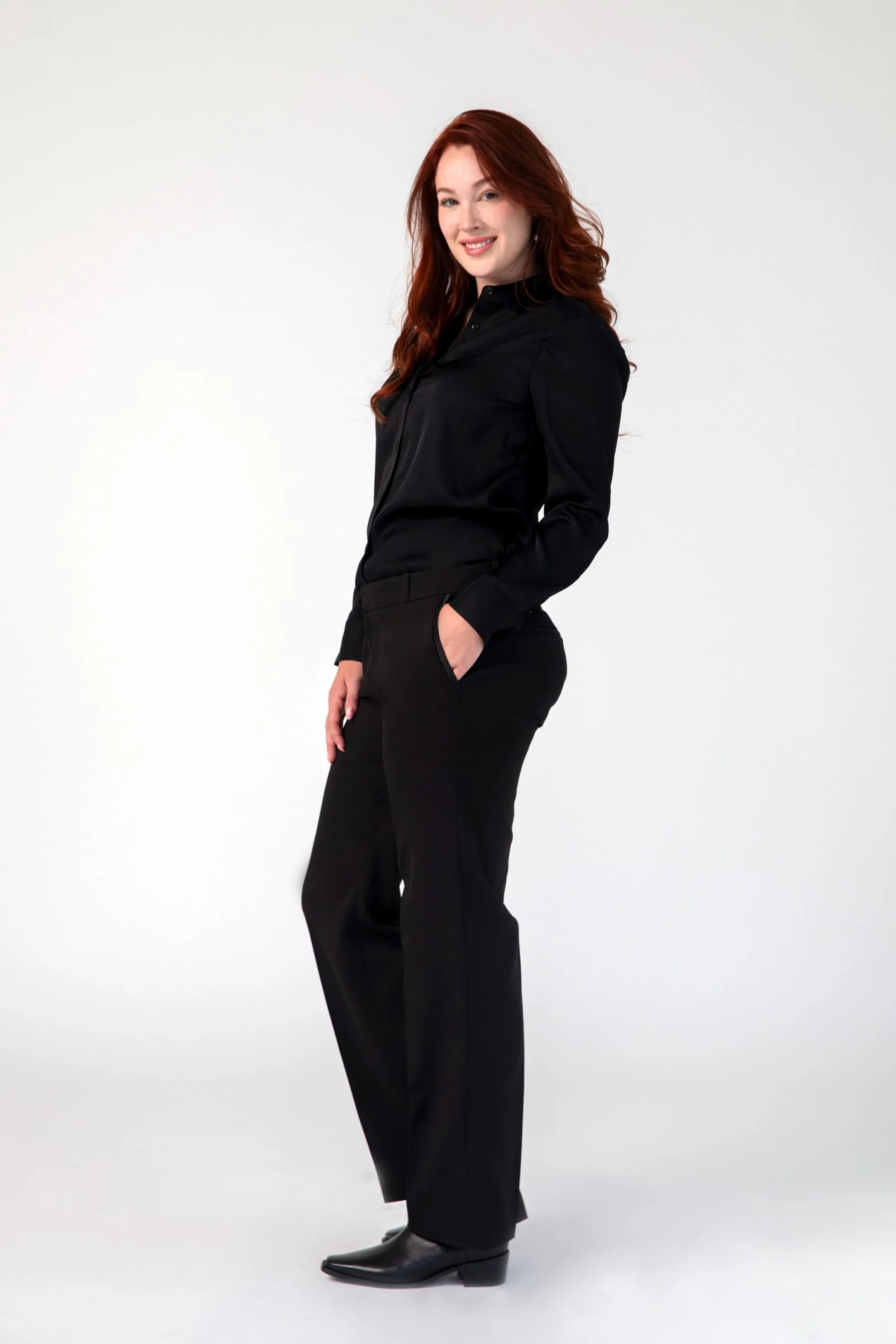 Forever Dress Pants for Women with Satin Piping