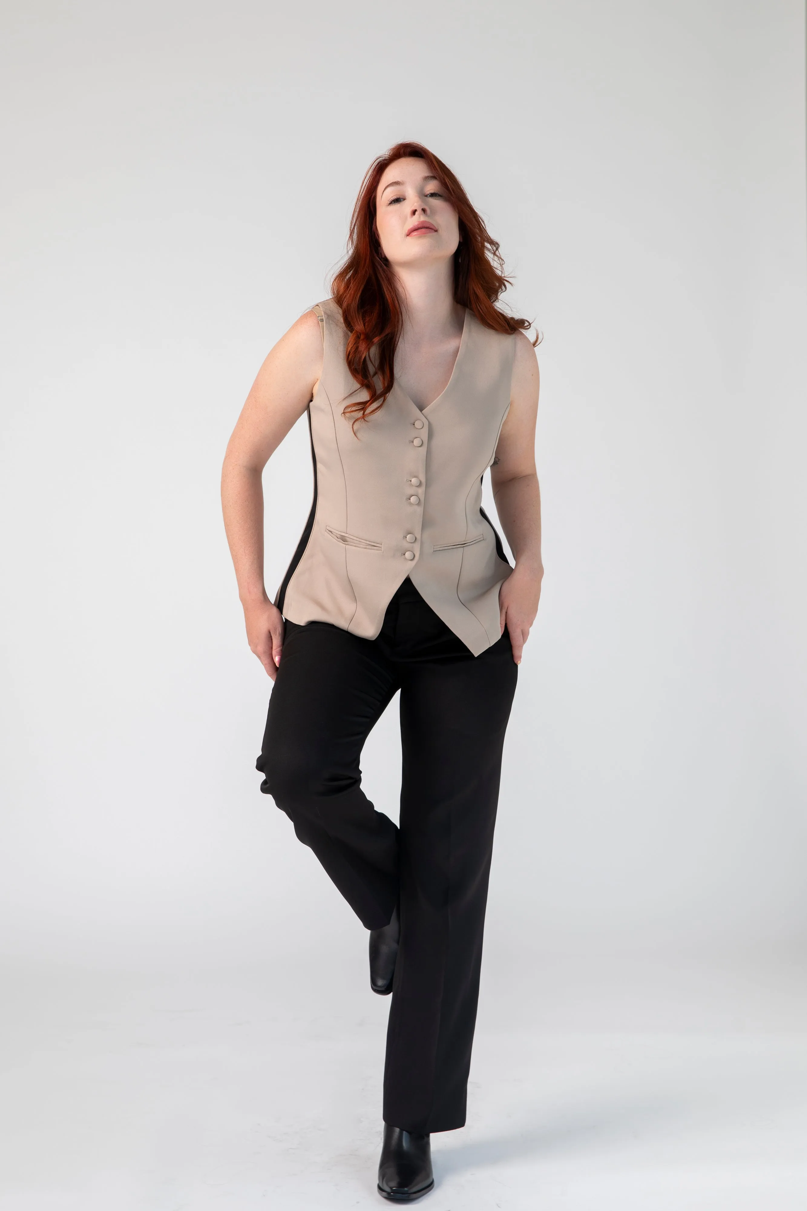 Forever Dress Pants for Women with Satin Piping