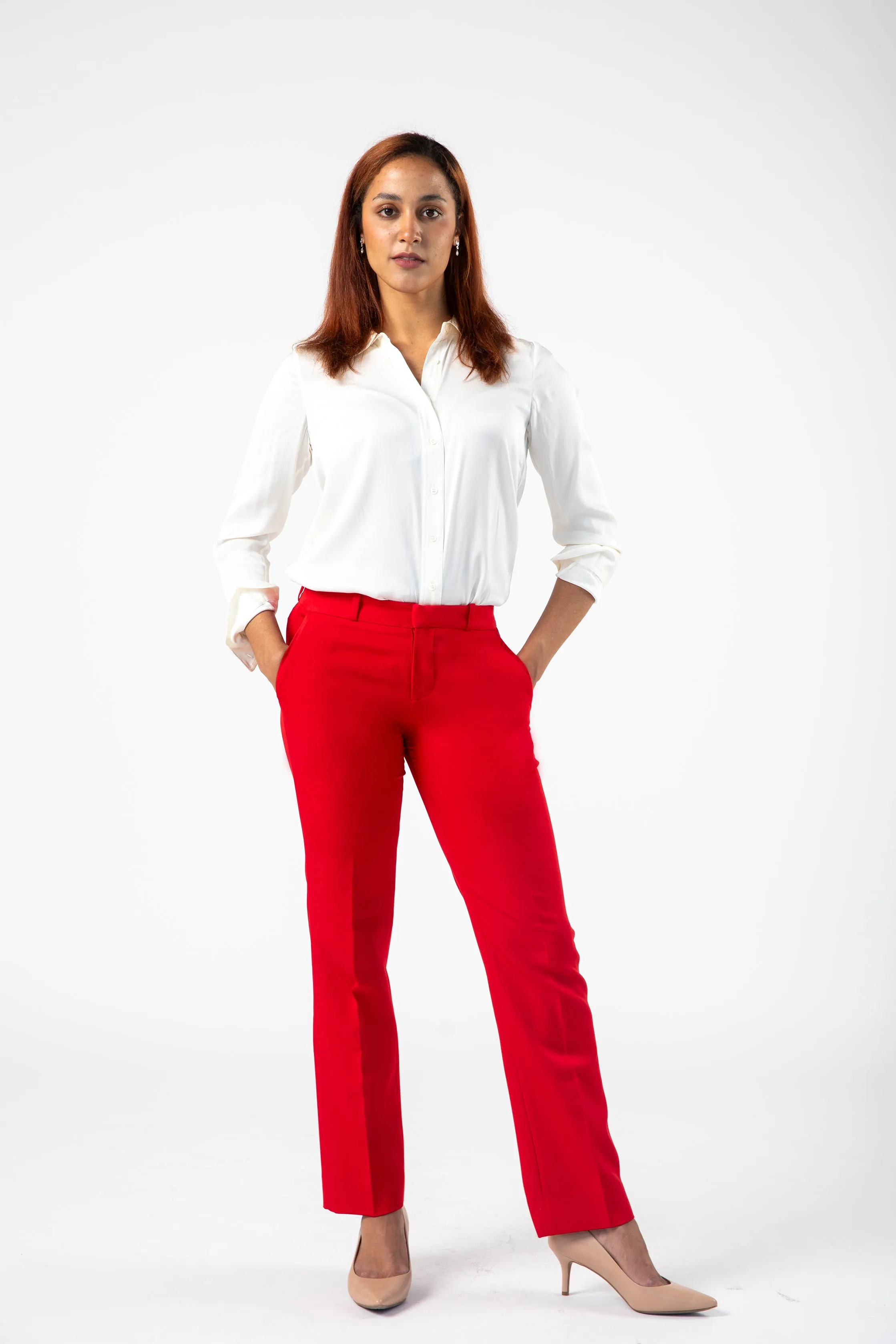 Forever Dress Pants for Women with Satin Piping