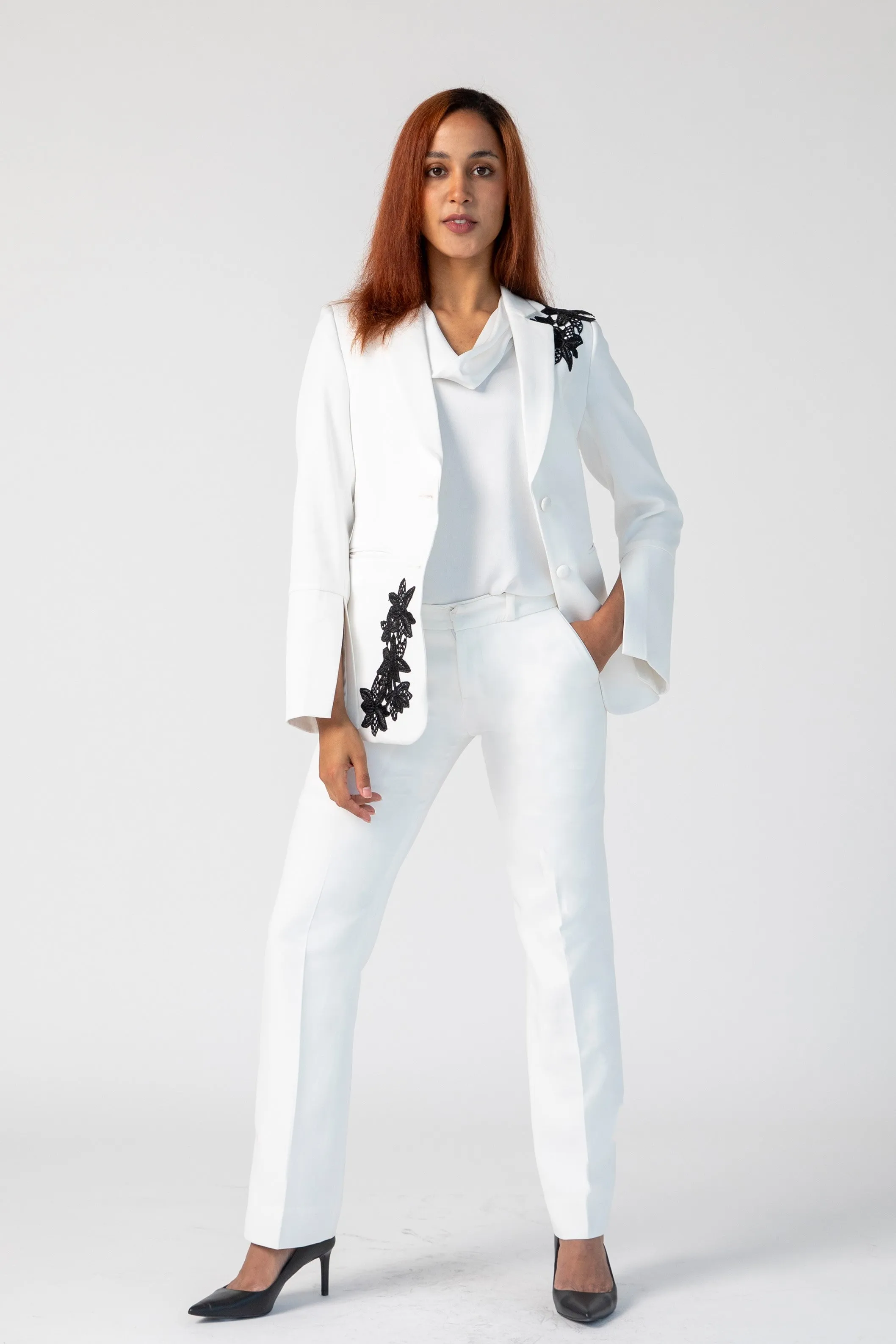Forever Dress Pants for Women with Satin Piping