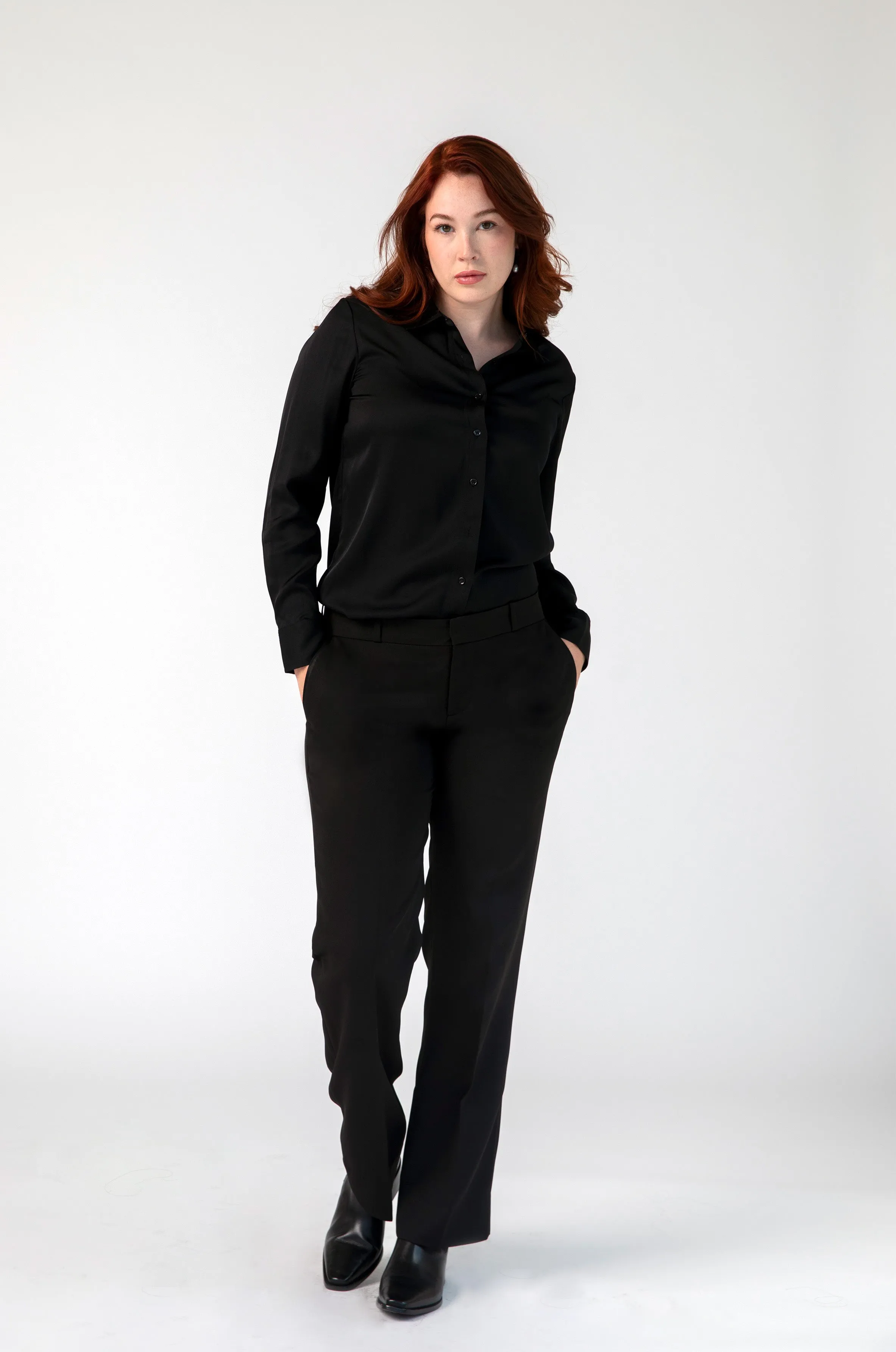 Forever Dress Pants for Women with Satin Piping
