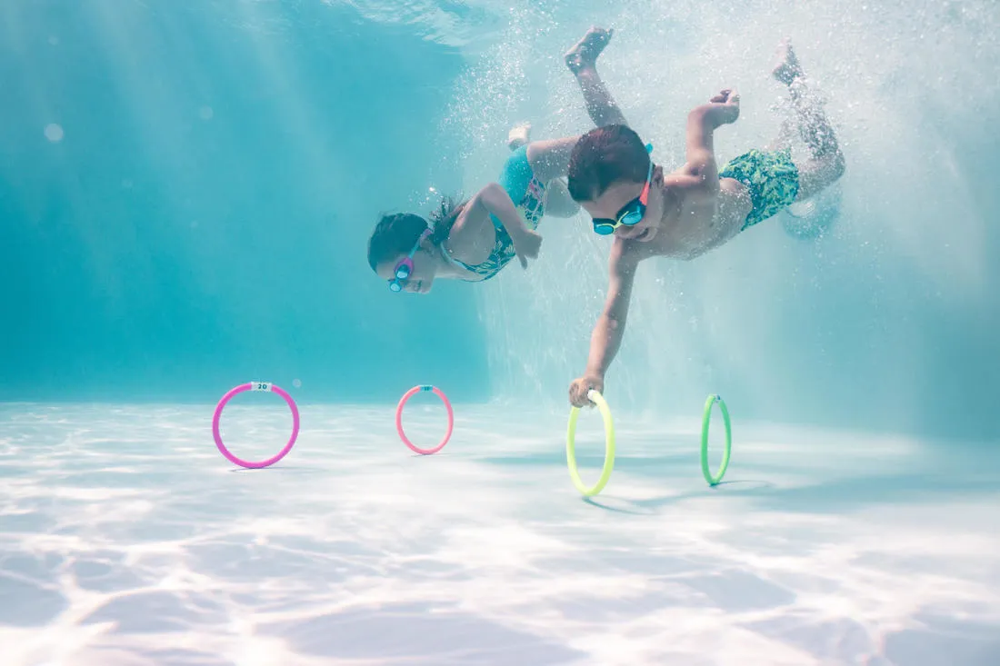 Four weighted aquatic rings multi colours