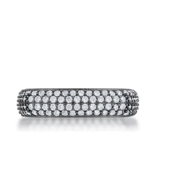 Jana Hematite Contemporary Square Ring | 4ct | Hematite