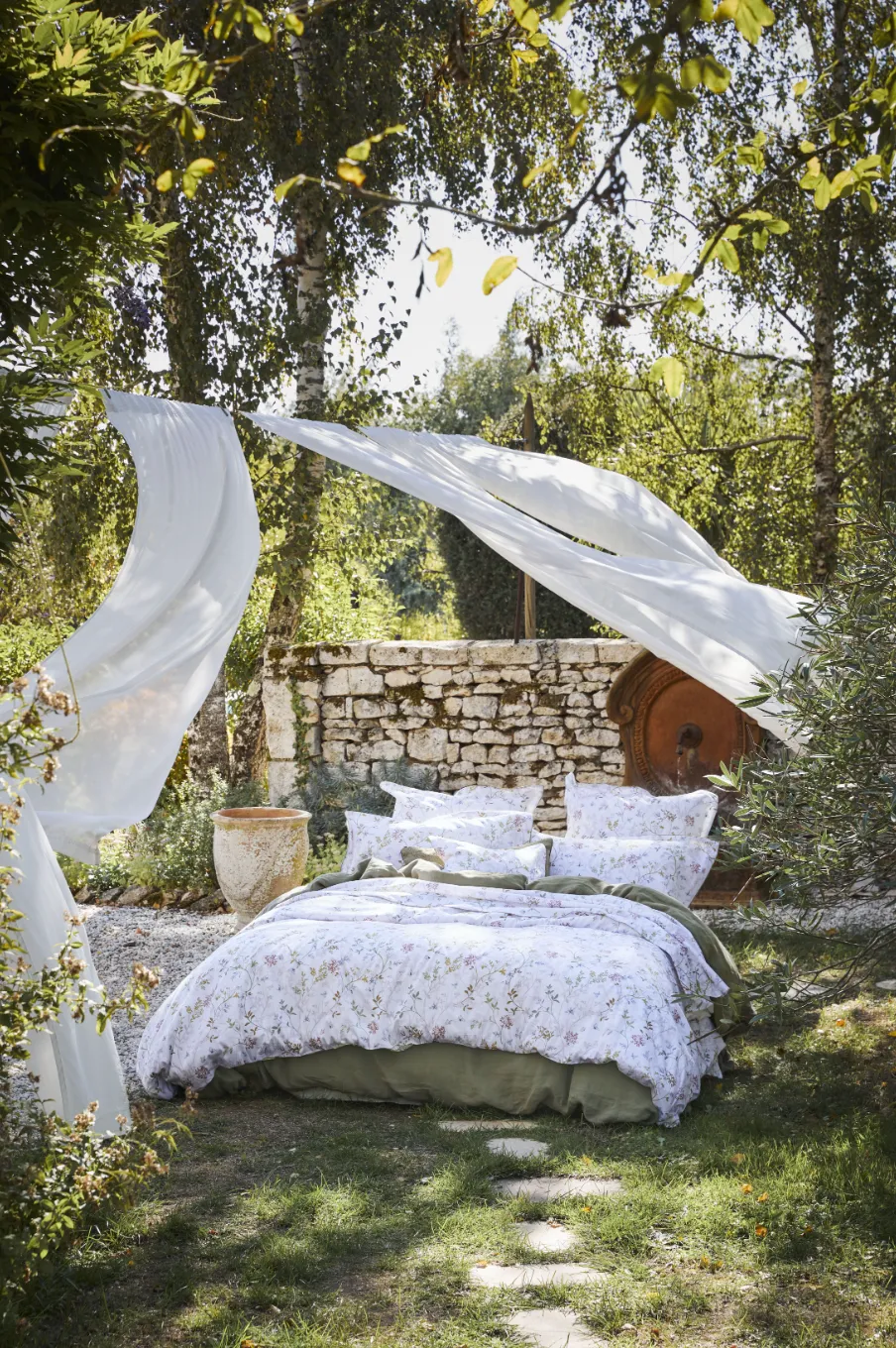 jardin des sens top flat sheet