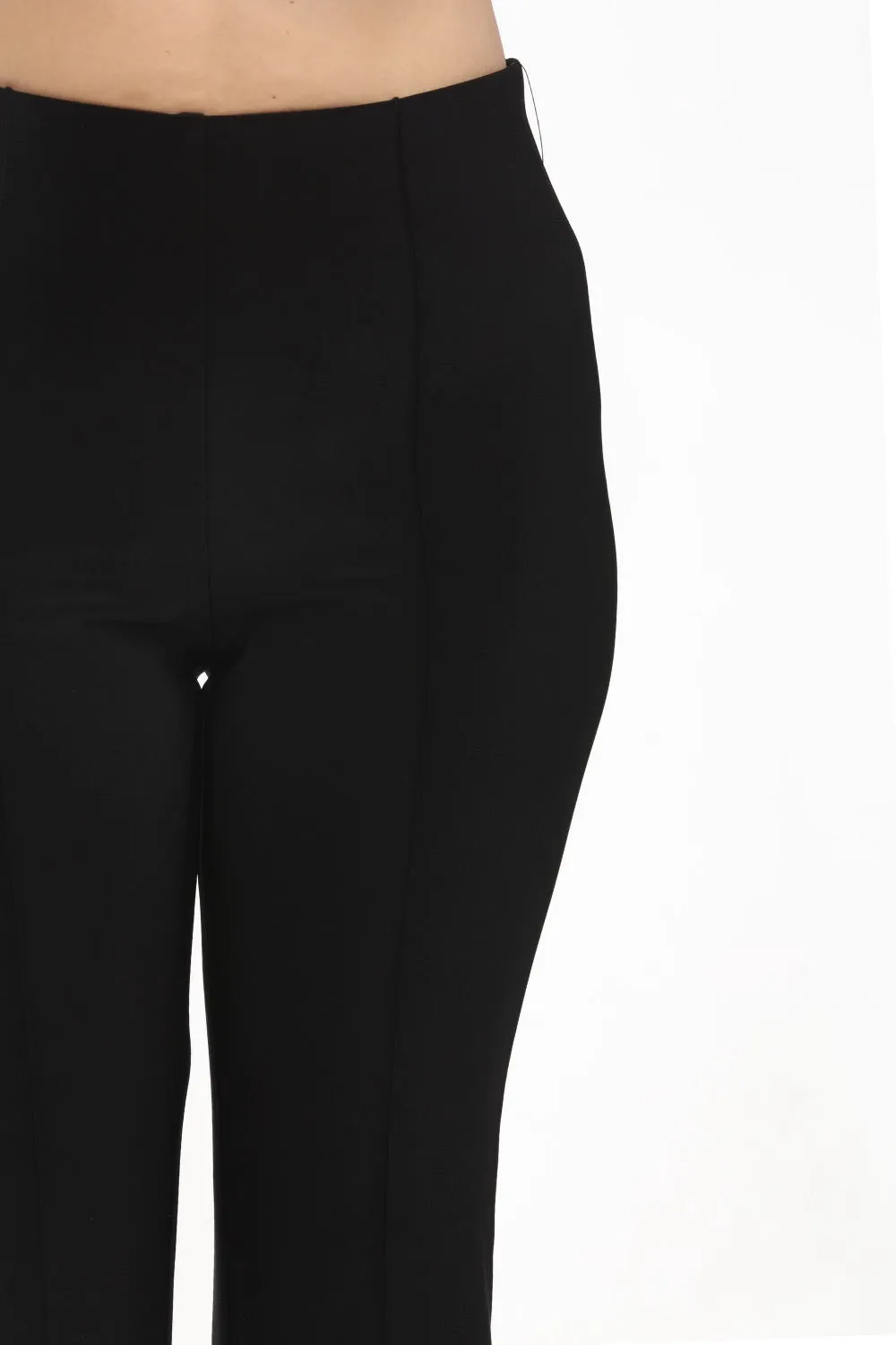Joseph Ribkoff Black Split Hem Pull On Slim Pants 243044