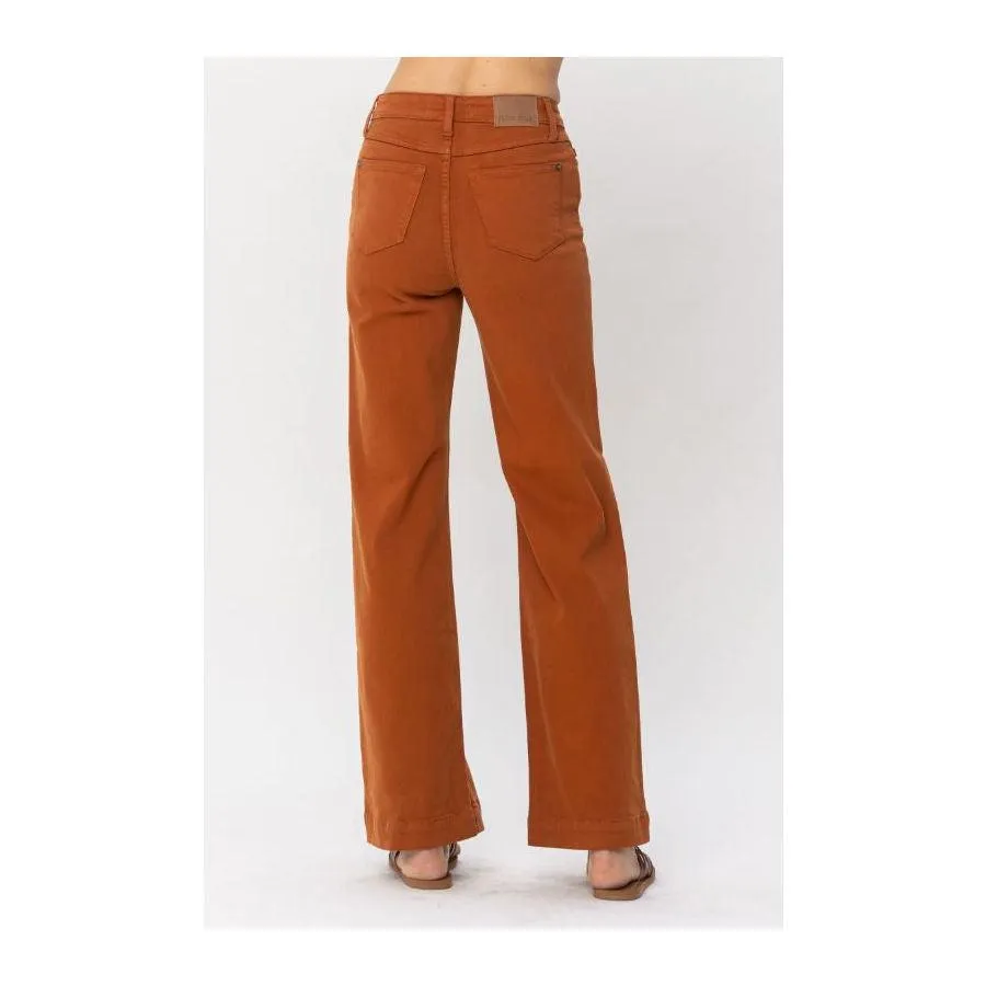 Judy Blue Wide Leg Dyed Denim Pant