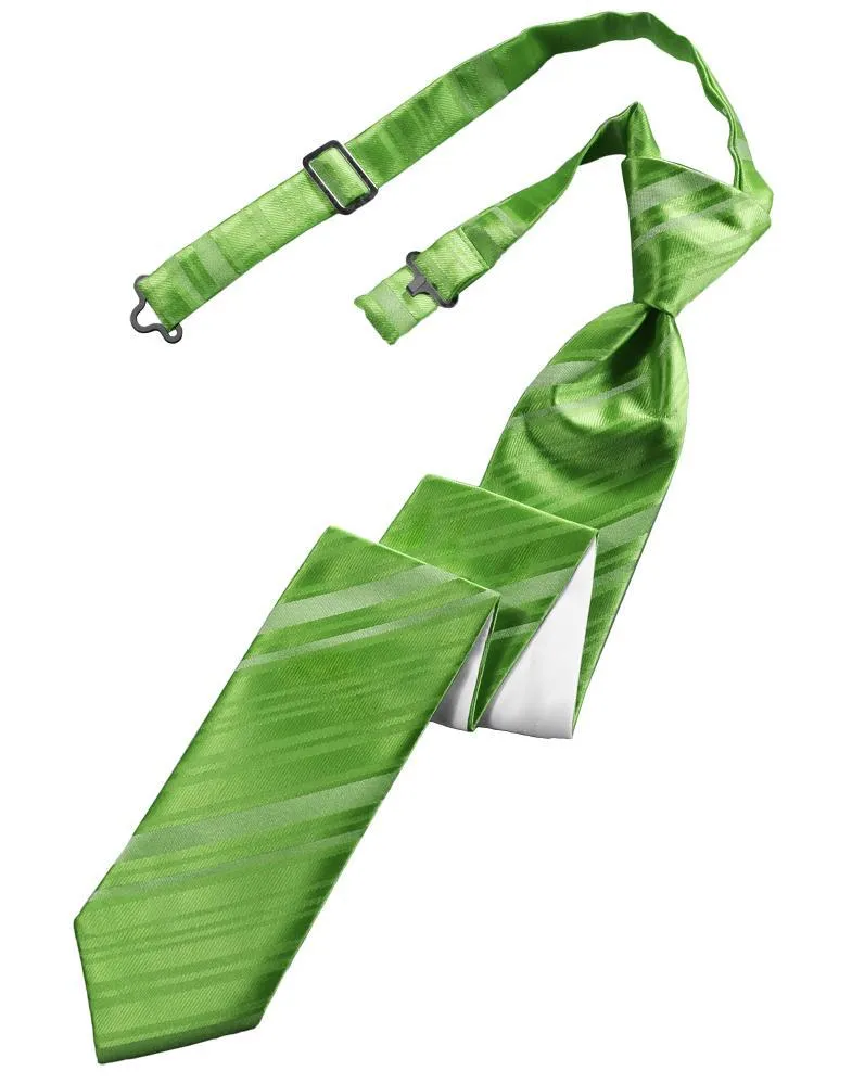 Kelly Striped Satin Skinny Necktie