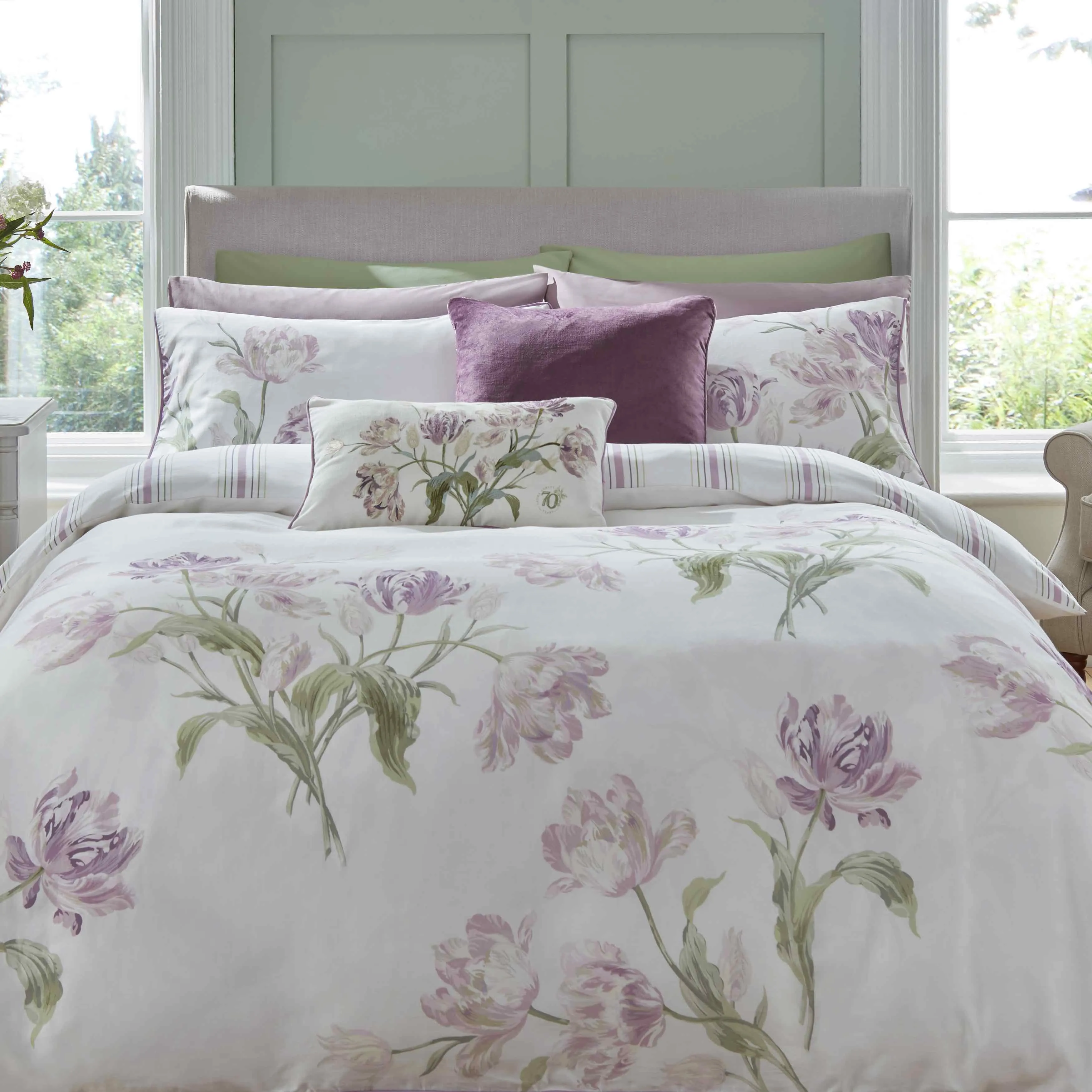 Laura Ashley Gosford Duvet Cover Set - Grape