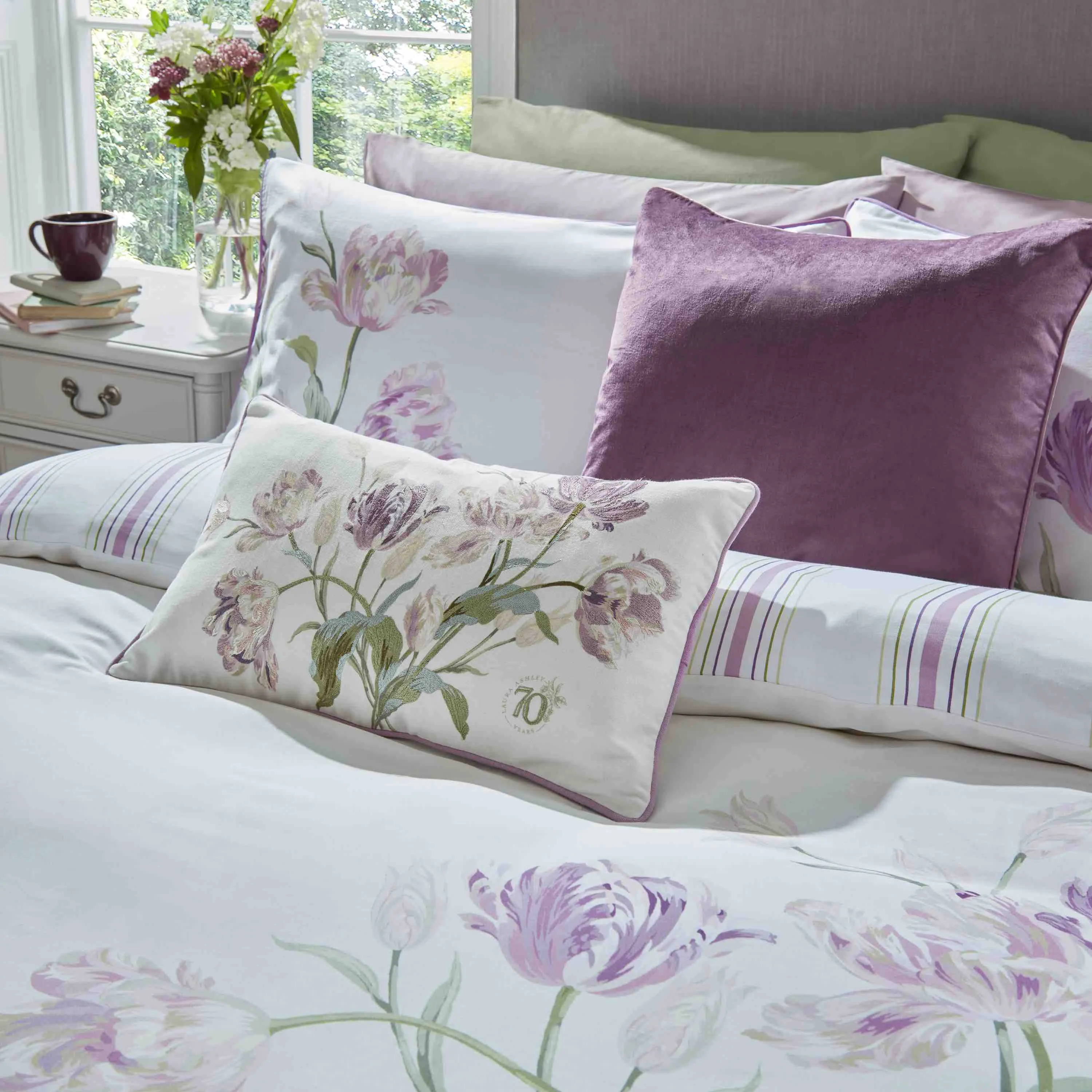 Laura Ashley Gosford Duvet Cover Set - Grape