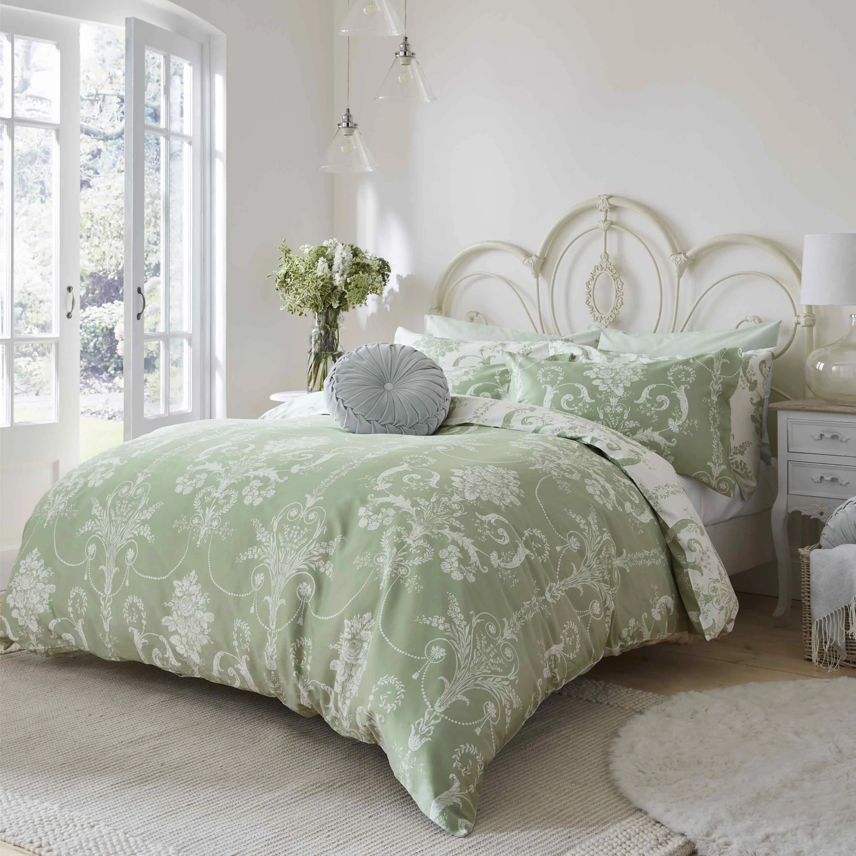 Laura Ashley Josette Duvet Cover Set - Green