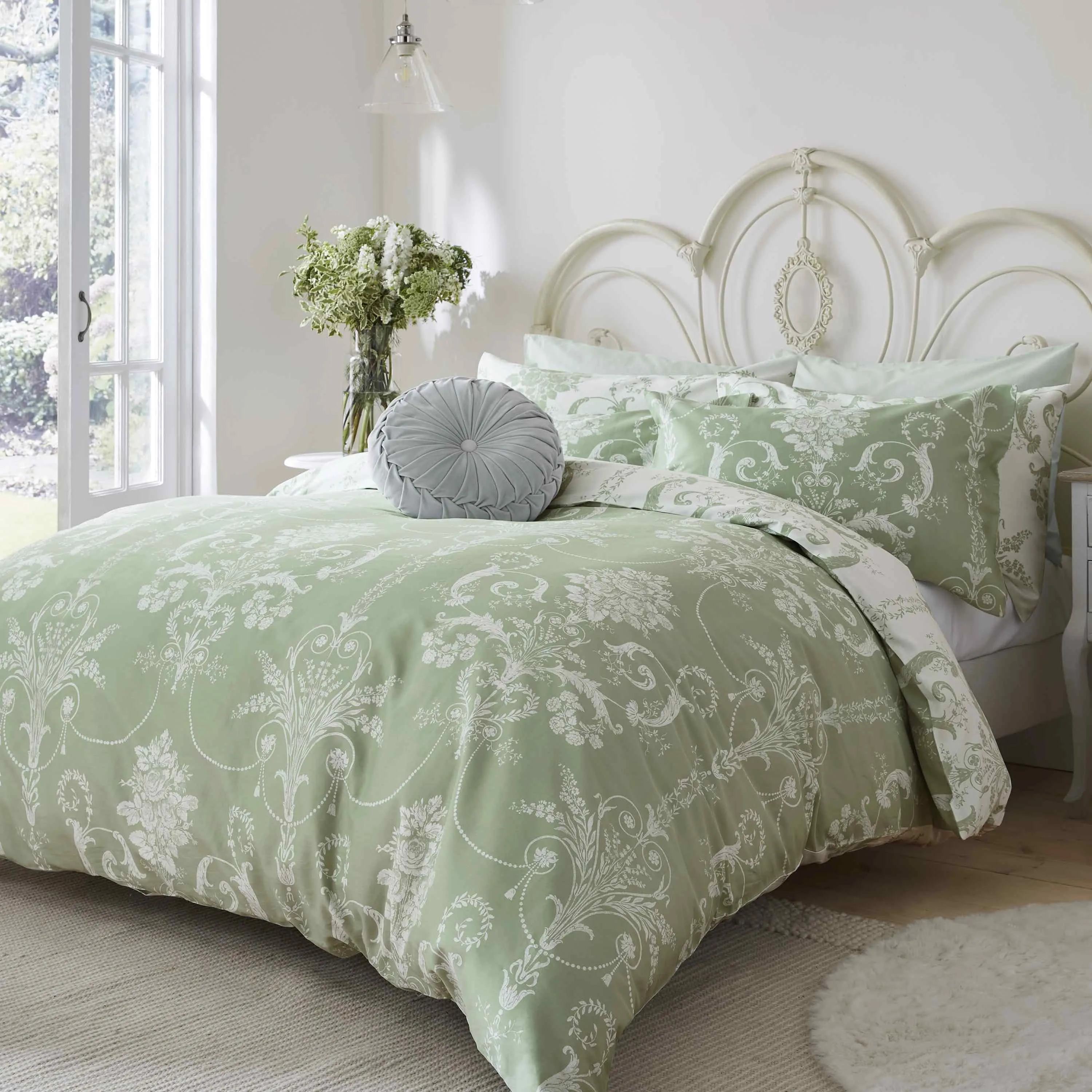 Laura Ashley Josette Duvet Cover Set - Green