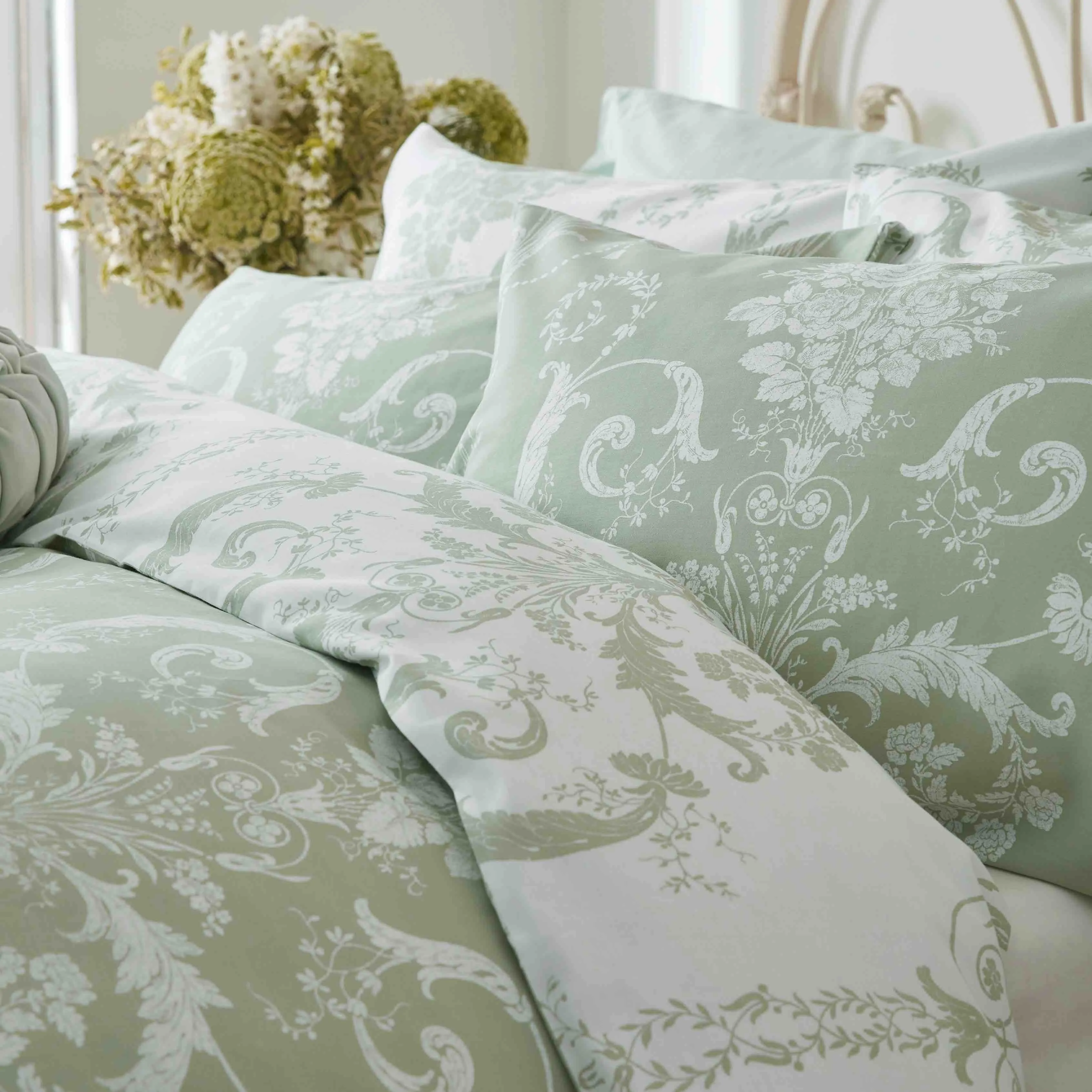 Laura Ashley Josette Duvet Cover Set - Green