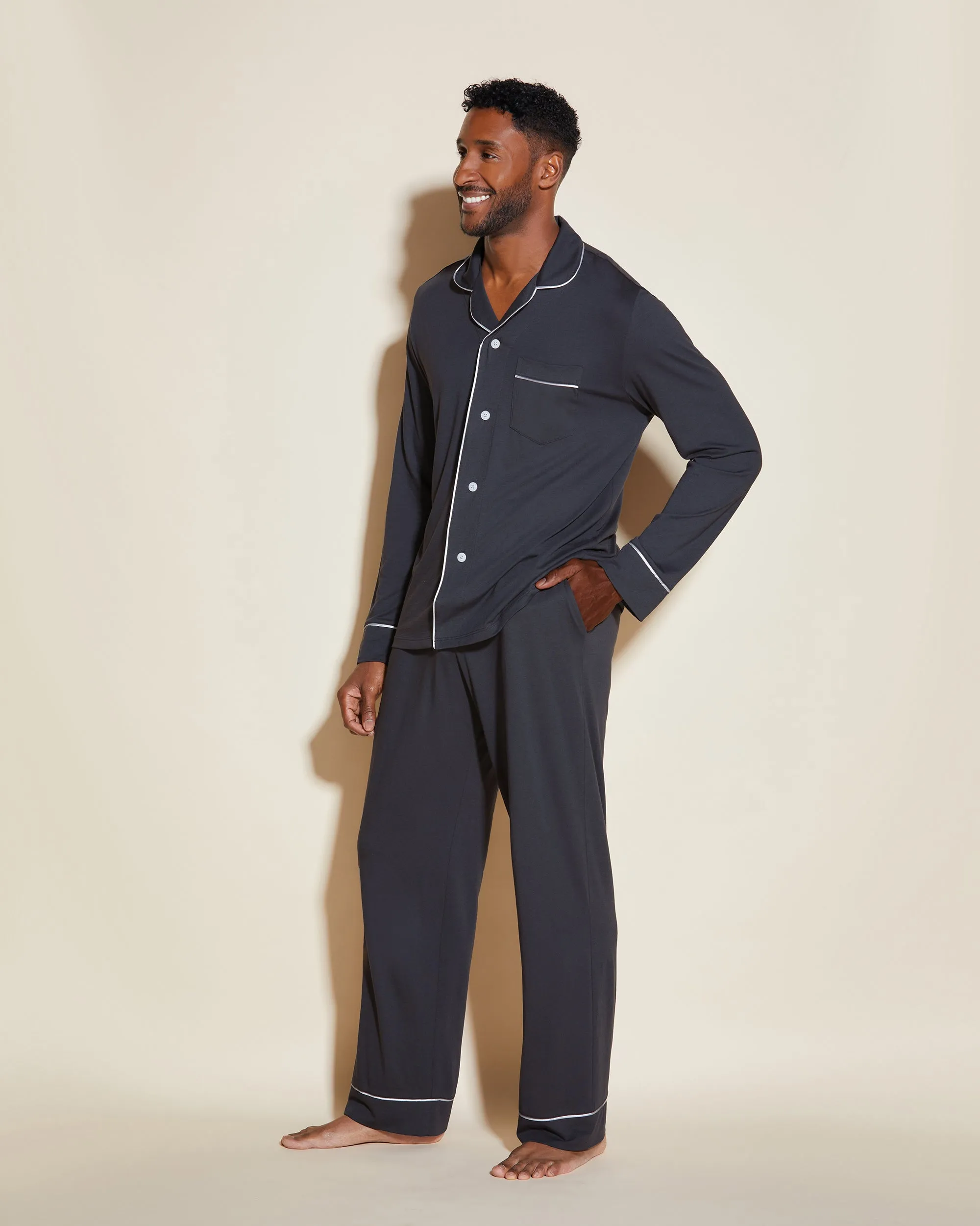 Men's Classic Long Sleeve Top & Pant Pajama Set