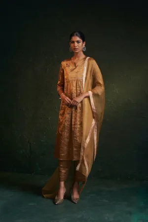 Midas Gold Tissue Kurta - Set Of 3