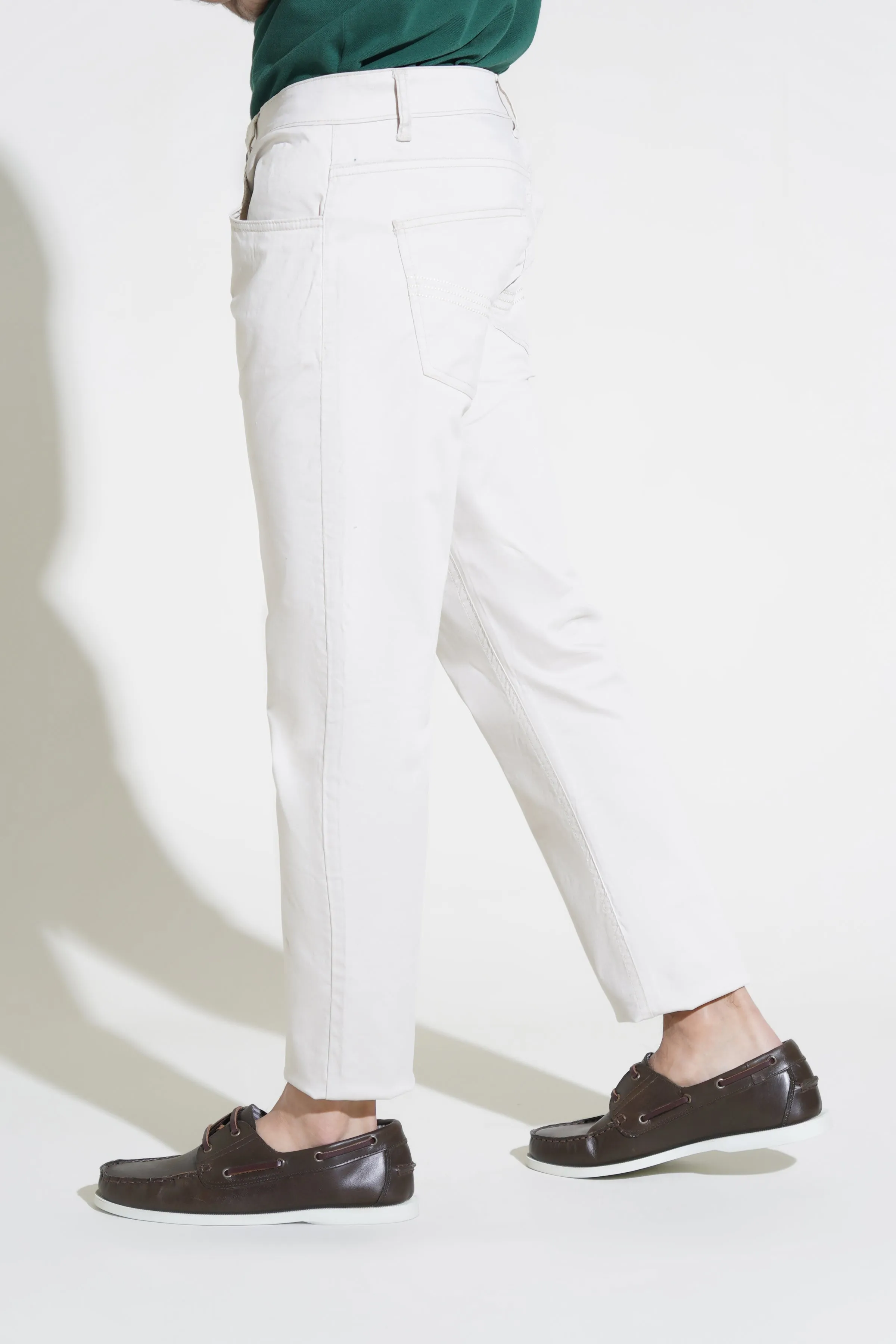 Oyster Cotton Pants-Smart Fit