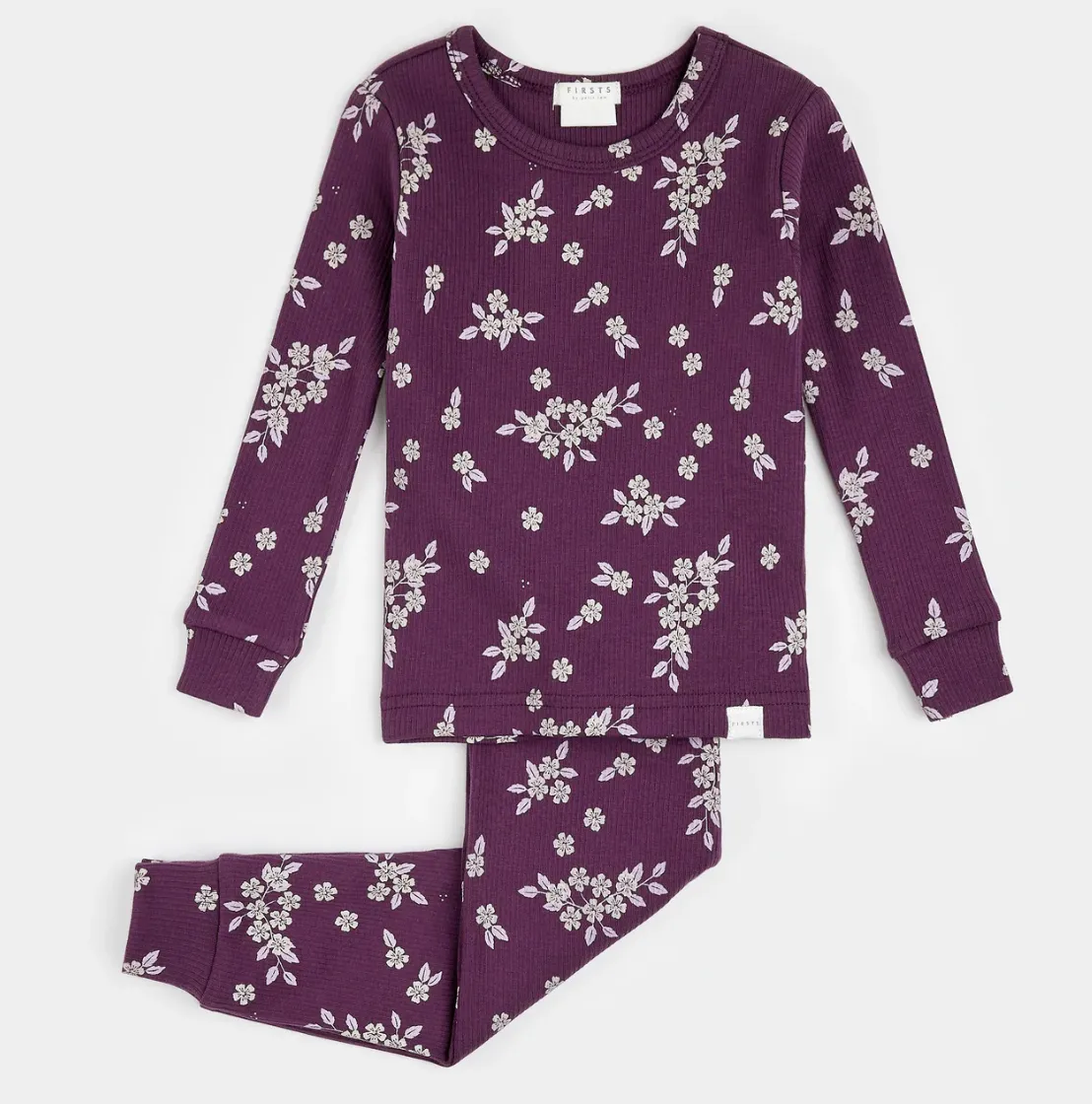 Petit Lem Fall Botanicals Print Baby Pyjamas