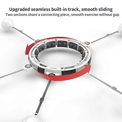 PROIRON Smart Hula Hoops Fitness for Adults, Weighted Exercise Hula Hoop with Counter and Ball, Great for Men, Women, Beginner, Never Falling, Adjustable Size and Weight