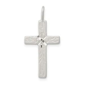 Silver Polish Satin Finish Latin Cross Pendant