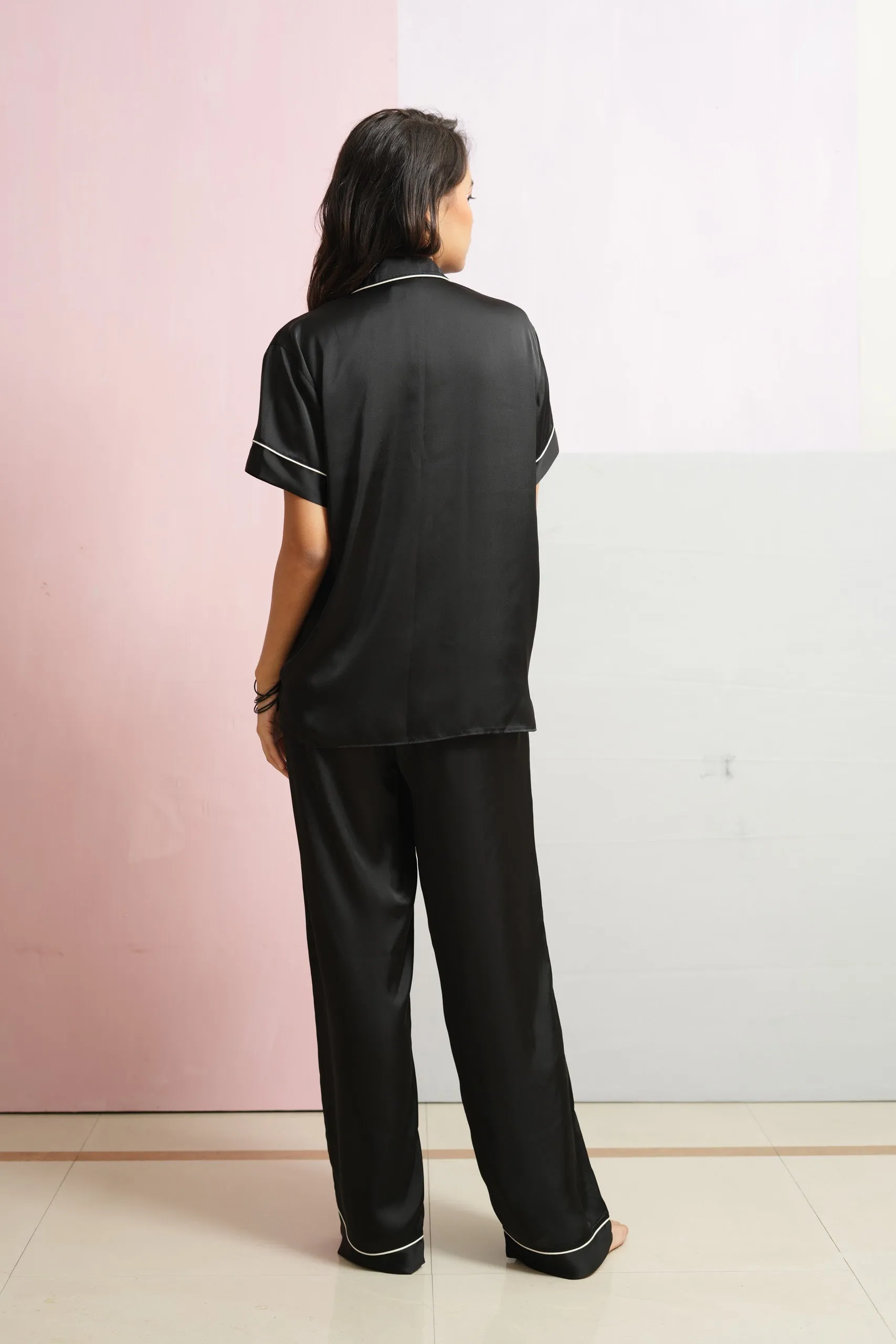 S/S PJ SET BLACK