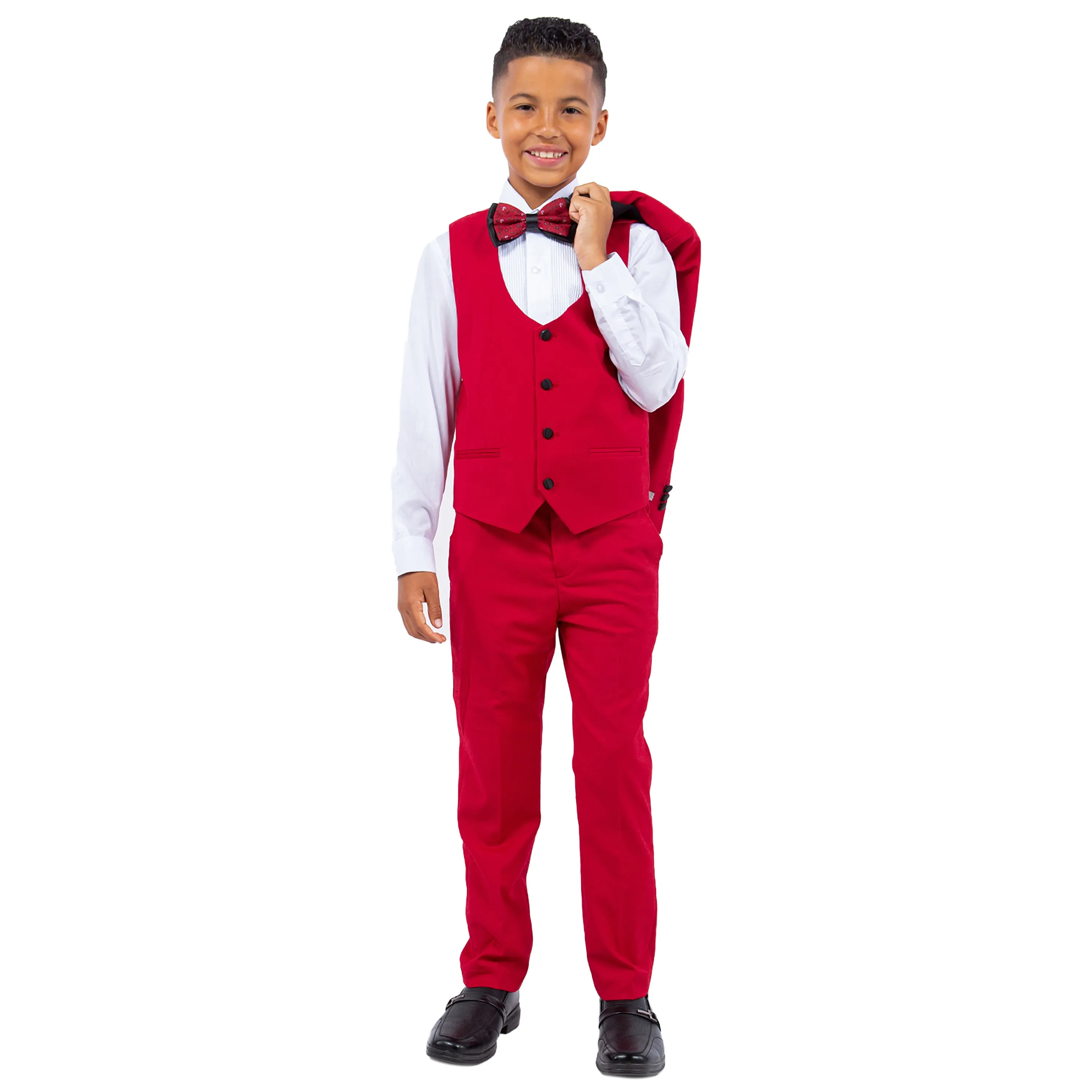 Stacy Adams Boy's 5pc Solid Tuxedo W/ Dress Shirt And Bowtie