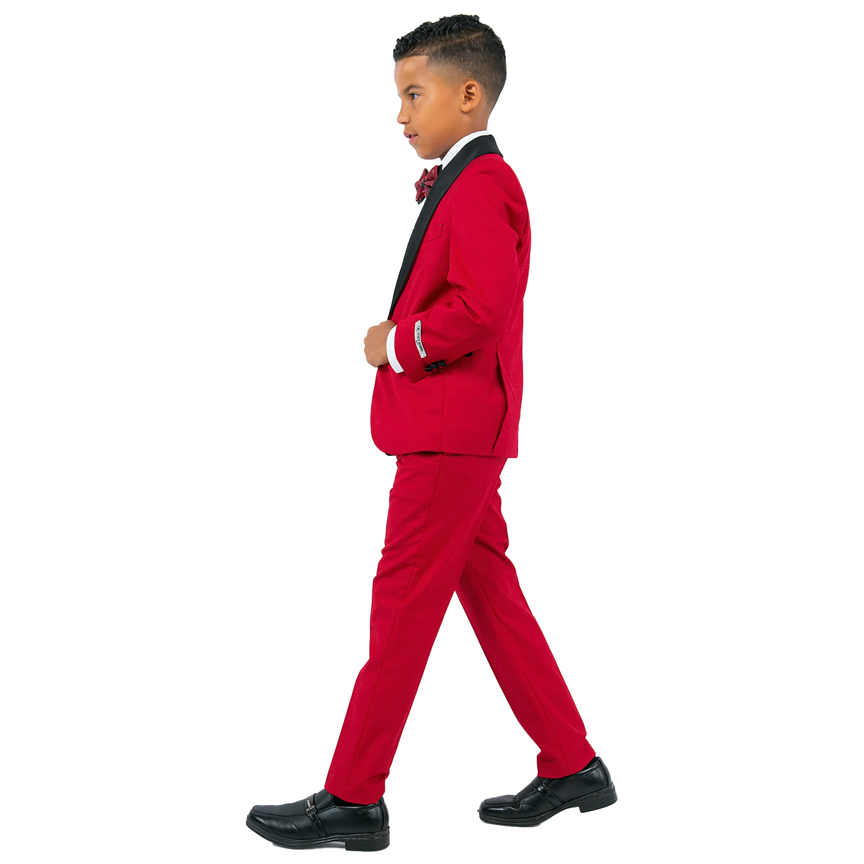 Stacy Adams Boy's 5pc Solid Tuxedo W/ Dress Shirt And Bowtie