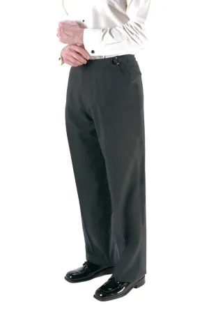 Steel Grey Super 150's Luxury Viscose Blend Suit Pants (No Belt Loops)