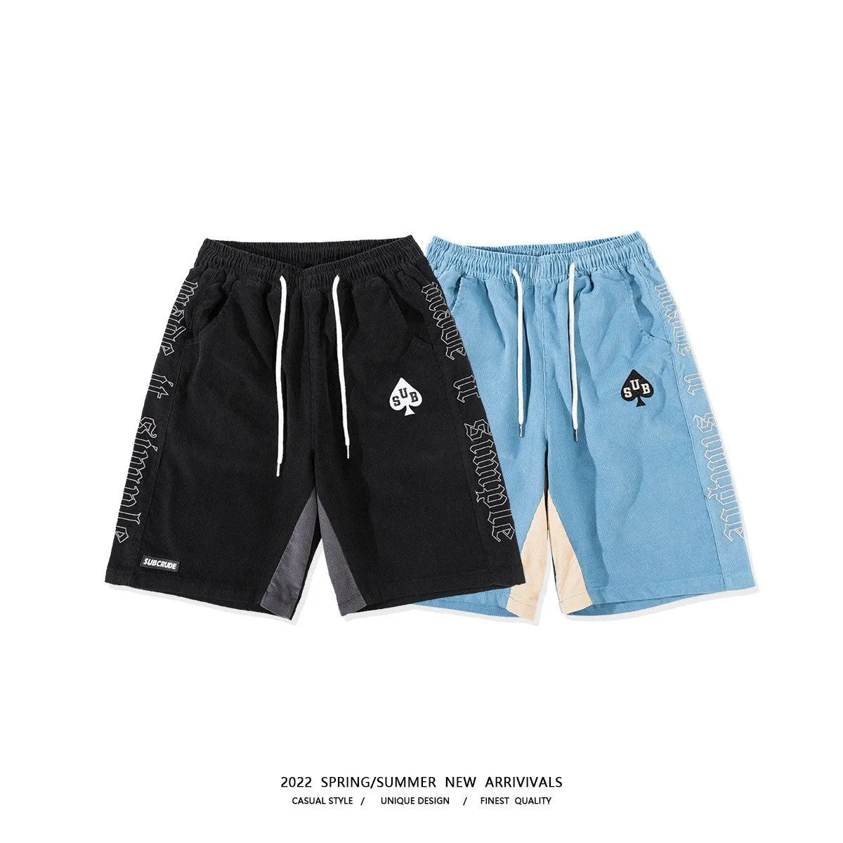 Street Hip-hop Stitching Sports Shorts Men
