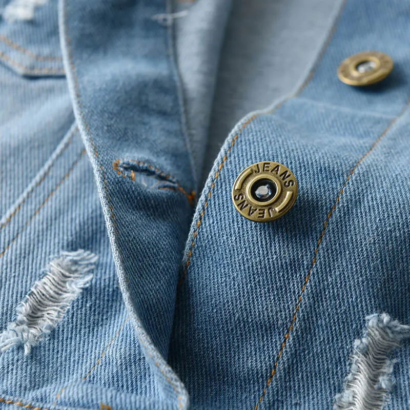 Toddler Baby Boys Girls Denim Jacket Kids Button Jeans Jacket