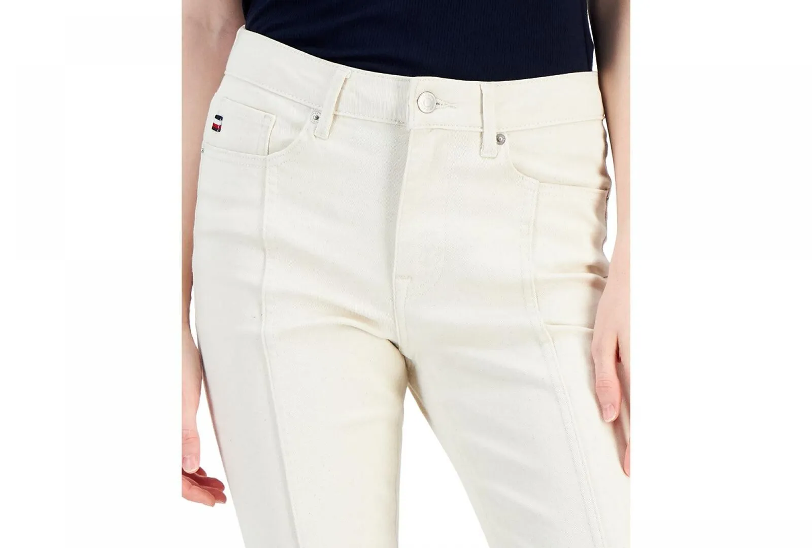 Tommy Hilfiger Womens Tribeca Cropped Straight Leg Ankle Pants J2FK0554
