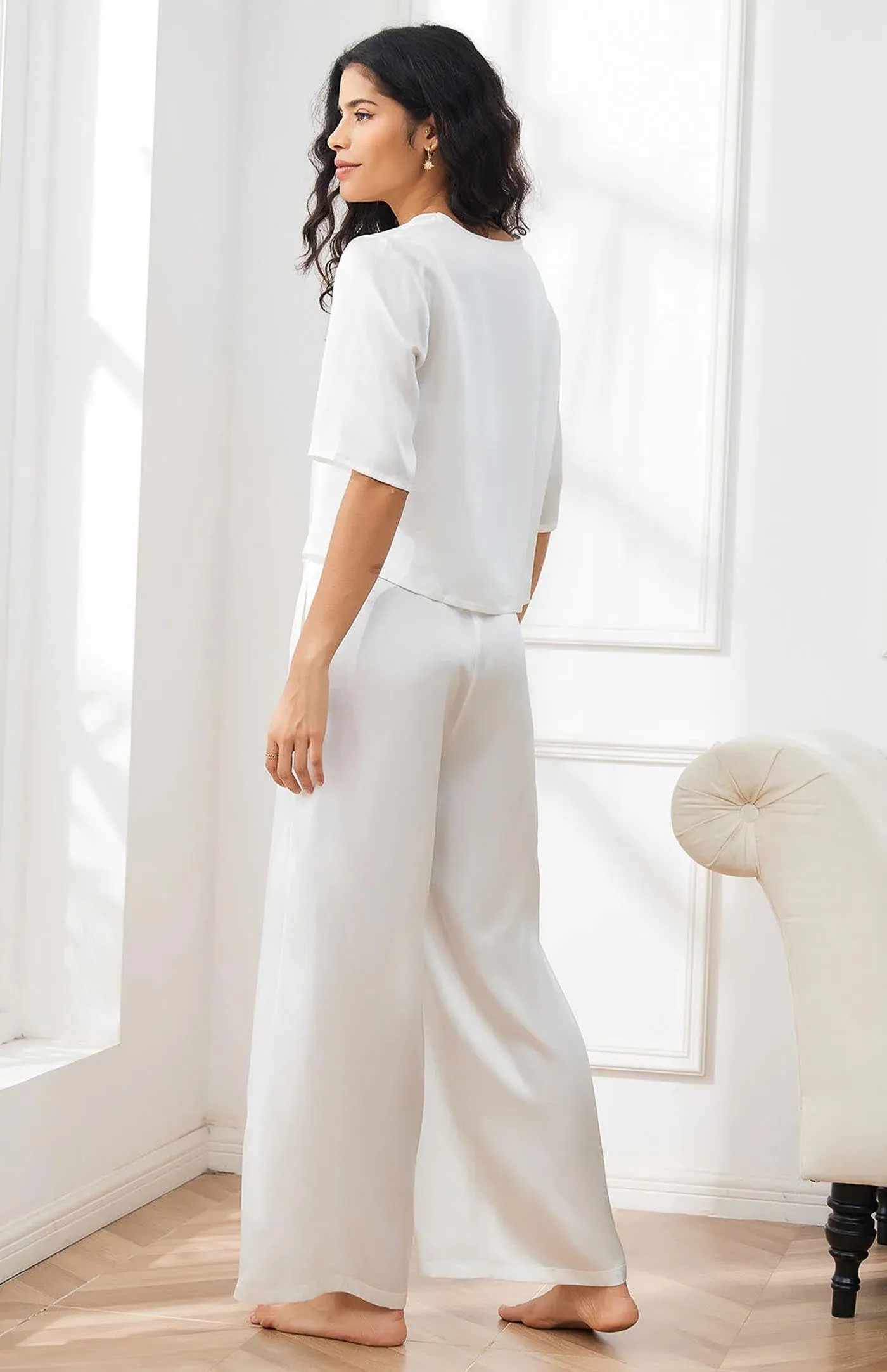White Wave Co-ord | Soft Satin Romance