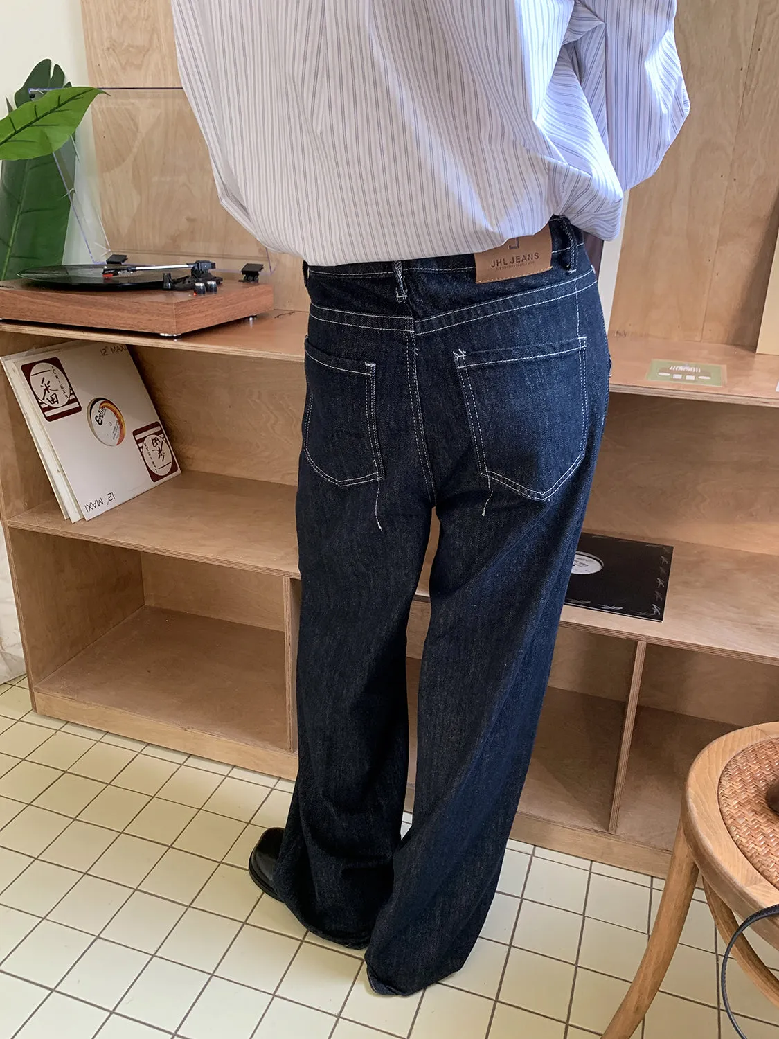 Wide Denim Casual Pants BKC0247