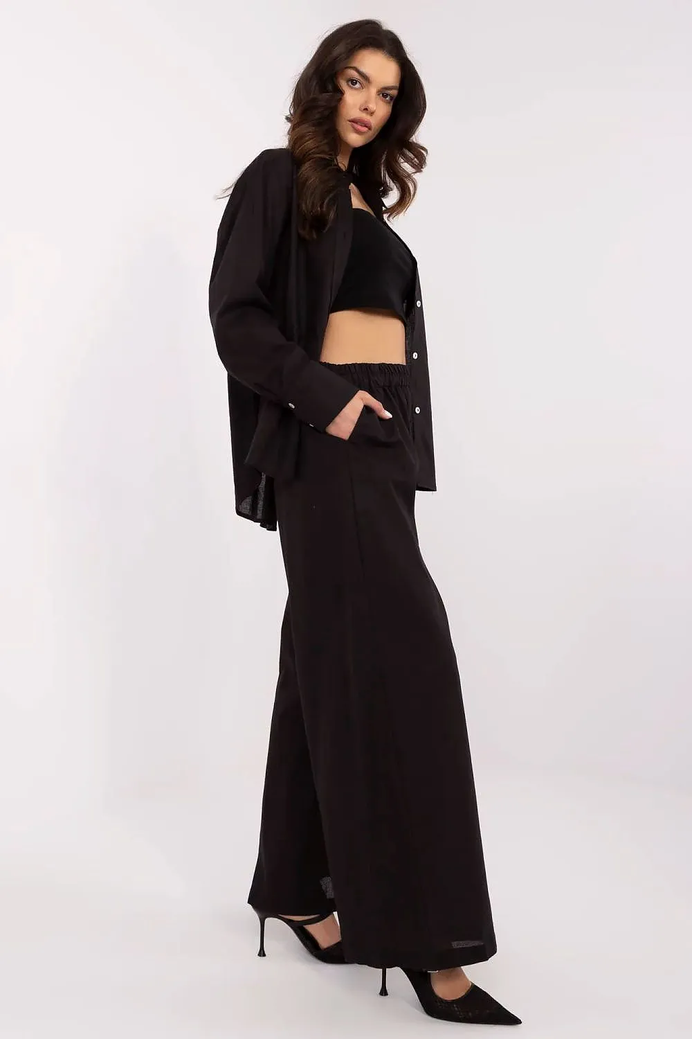 Women's long sleeves shirt and trousers set