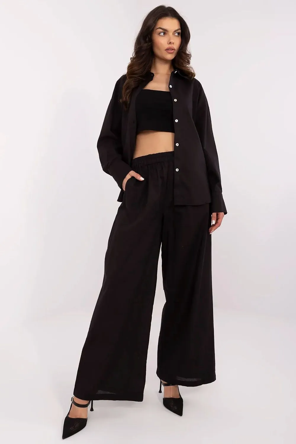 Women's long sleeves shirt and trousers set